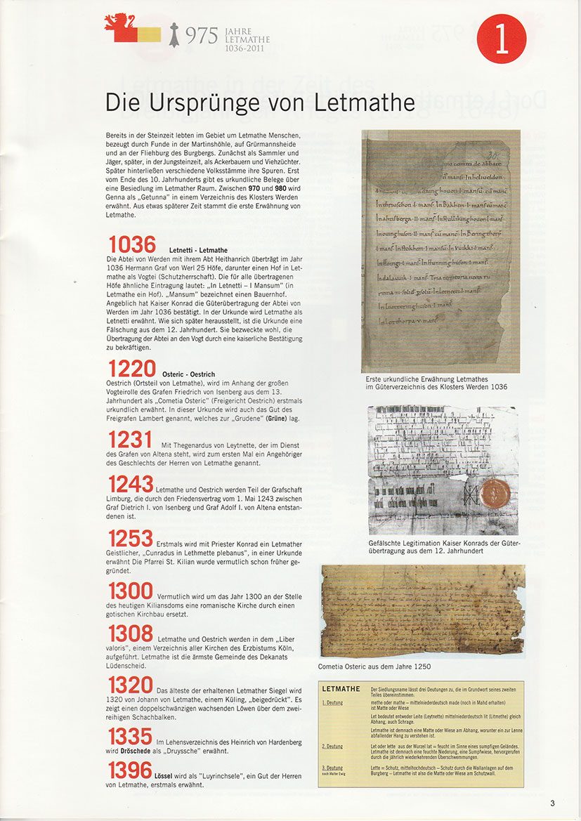 Festschrift 975 Jahre Letmathe